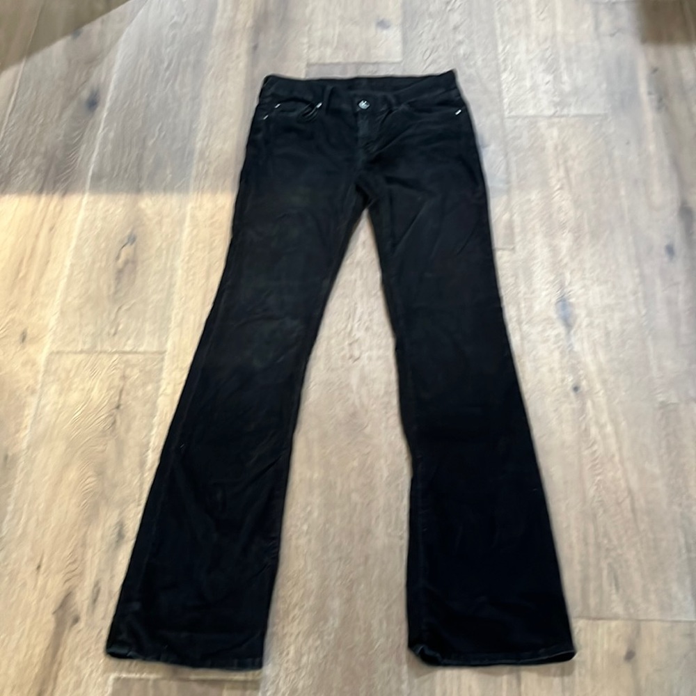 7 for All Mankind Size 29 black corduroy boot leg pants